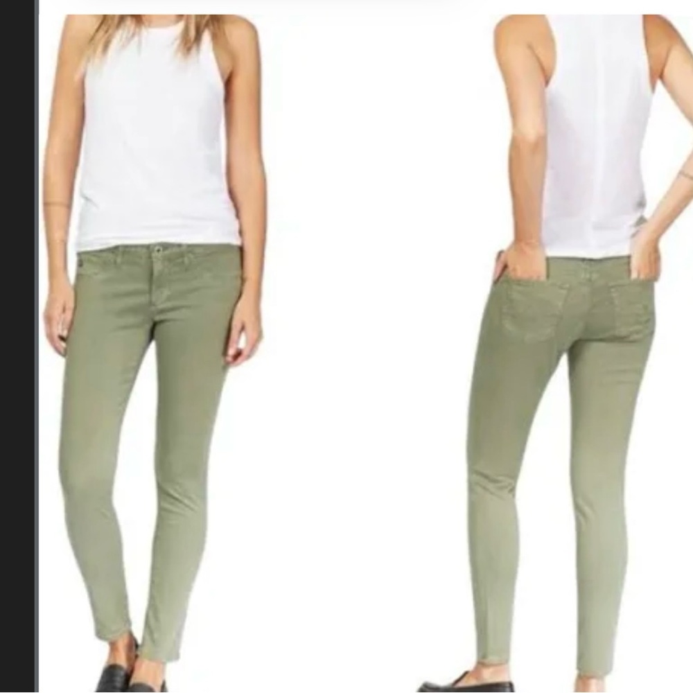 NWOT Ag Adriano Goldschmied Green Straight Leg Jeans 04-0139 - Picture 9 of 9